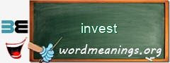 WordMeaning blackboard for invest